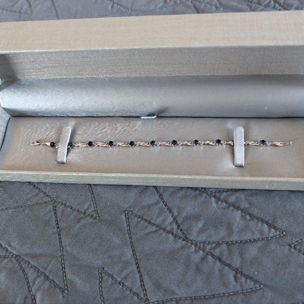 Elegant Sapphire and Diamond Women's Bracelet